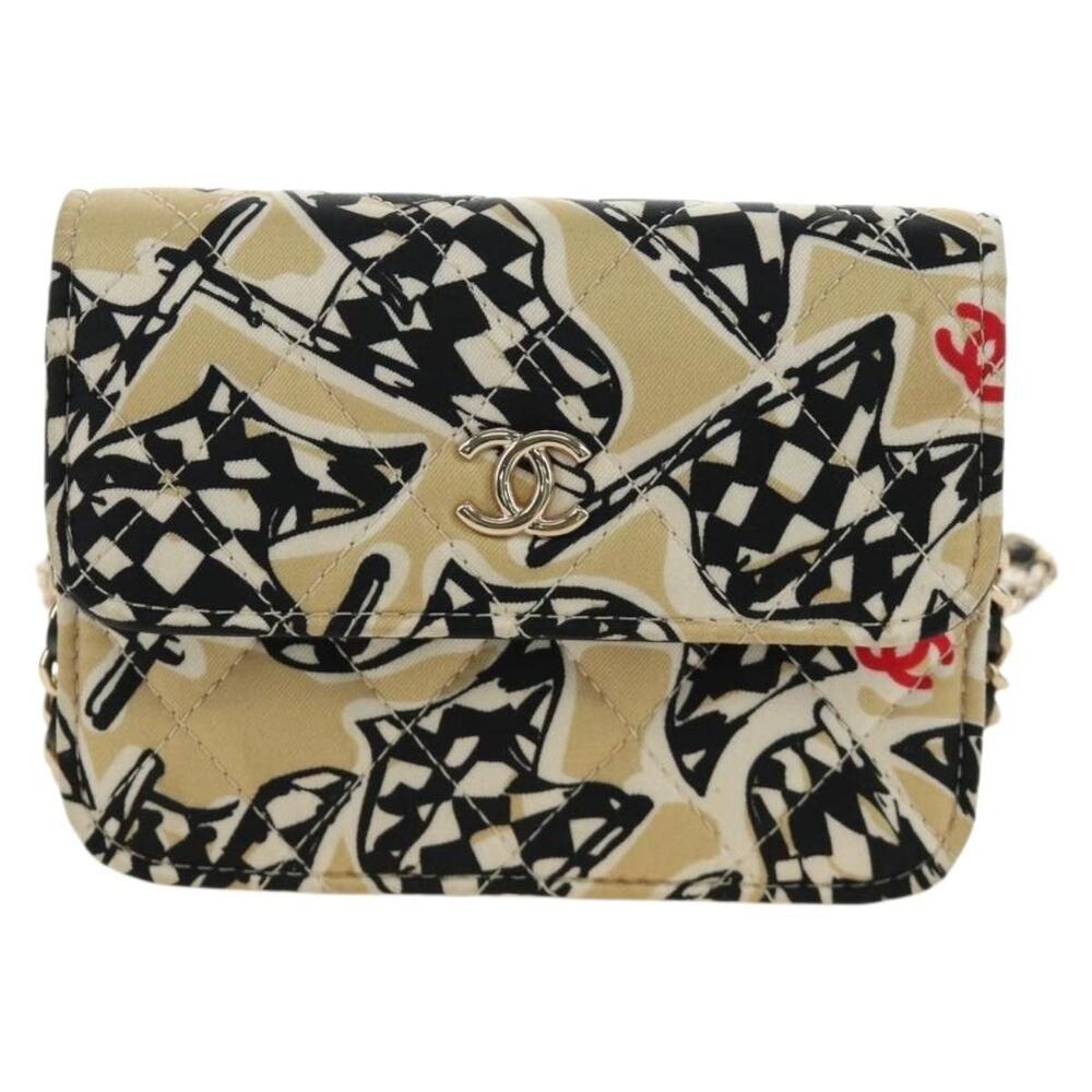 Chanel Chainshoulderpouch Mini Matelasse 13 Shoulder Bag Beige